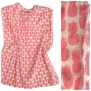 Pink Pineapple Print Boho Girls’ Summer Blouse 8